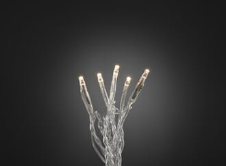 Minilys 100 LED klar kabel varmhvit