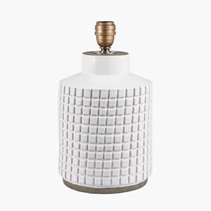 MALONE TEXTURED WHITE TABLE LAMP