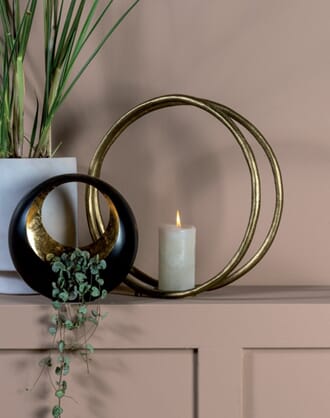 RING CANDLE HOLDER GOLD L