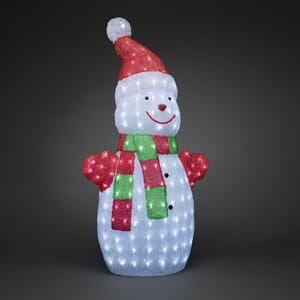 Snømann 90 cm 200 hvite LED