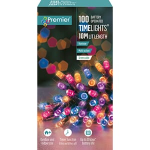 Slynge 100 lys batteri rainbow multifunksjon