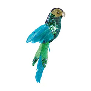 Papegøye 21 cm mørk blå