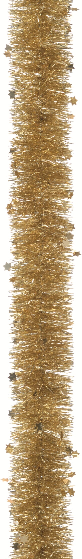 200cm x 10cm tinsel stjerne gull