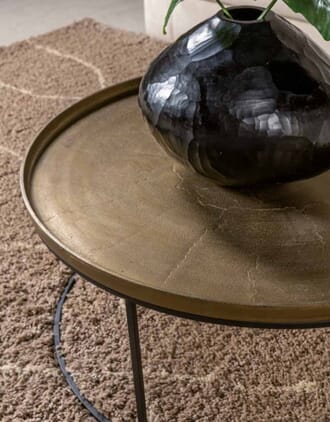 NORTHLAND COFFEE TABLE ANTIQUE GOLD M Ø70x40