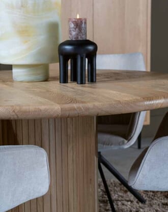 WILMINGTON DINING TABLE NATURAL Ø130 X 76 CM