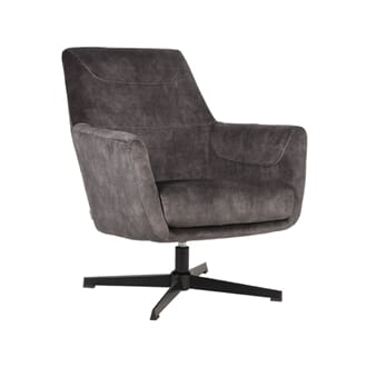 TOBY LOUNGE CHAIR ANTRACIT VELOUR