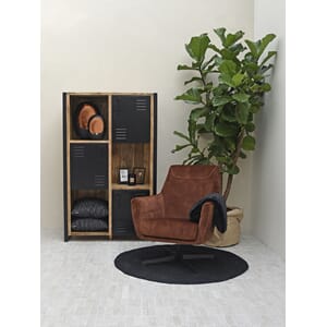 TOBY LOUNGE CHAIR RUST VELOUR