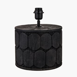 CEZARA BLACK WOOD TABLE LAMP