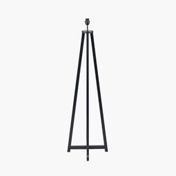 WHITBY MATT BLACK WOOD TAPERED FLOOR LAMP