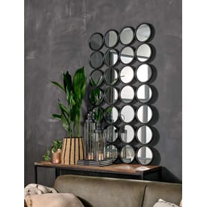 DIVIDED MIRROR CIRCLES BLACK LARGE