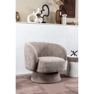 MILOU ROTATING FAUTEUIL CROWN TAUPE W78/D81/H77
