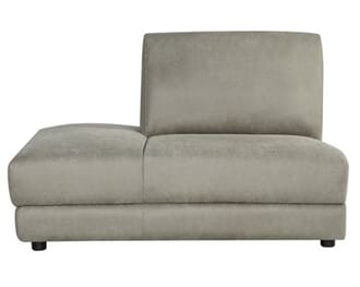 TIVOLI OTTOMAN LEFT TAUPE MICROSUEDE