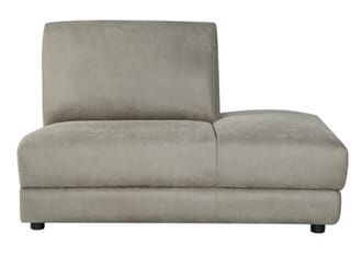 TIVOLI OTTOMAN RIGHT TAUPE MICROSUEDE