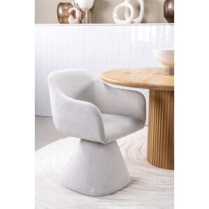 ILLINOIS ROTATING DINING CHAIR VENRO BEIGE 22 W60/D59/H83