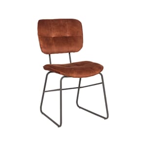 DEZ DINING CHAIR RUST VELOUR