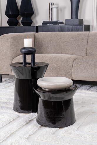 CERAMIC COFFEE TABLE COVE BLACK M Ø38 X H45